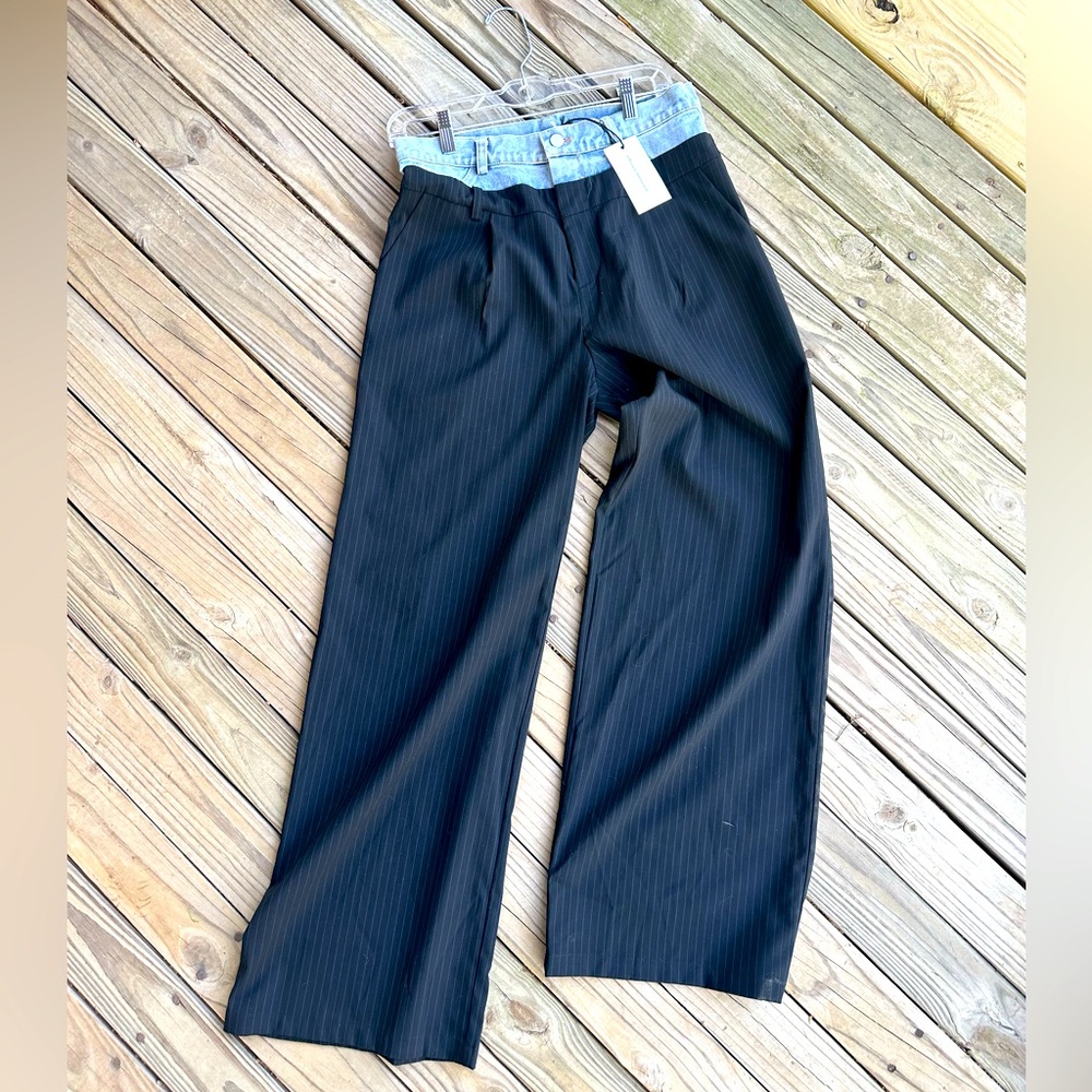 NWT Mimosa slacks with a denim waistband size M